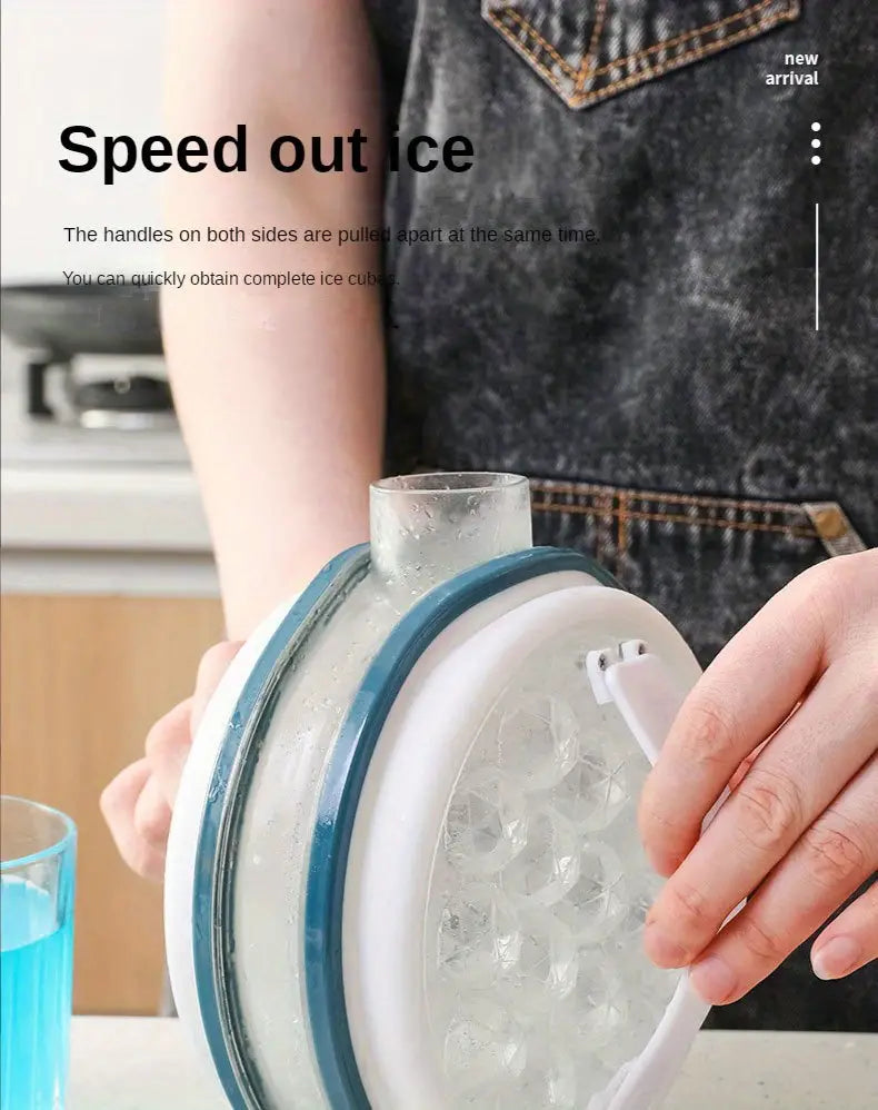 2-in-1 Portable Ice Maker and Cube Mold for Home